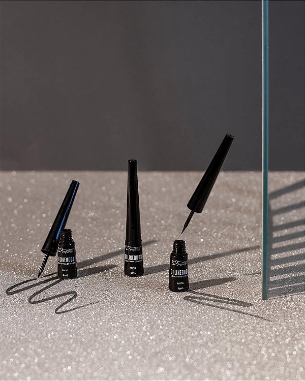 Delineador Líquido Preto para Olhos 4ml Suave Fragrance – Secagem Rápida, Longa Duração e Alta Fixação