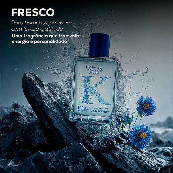 Perfume Masculino K Suave Fragrance 100ml – Fougère Fresco Cítrico Aromático Refrescante e Versátil