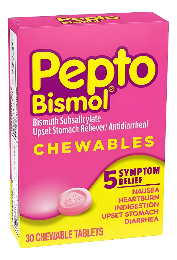 Pepto Bismol - 30 Tablets Mastigáveis - Pronta Entrega !