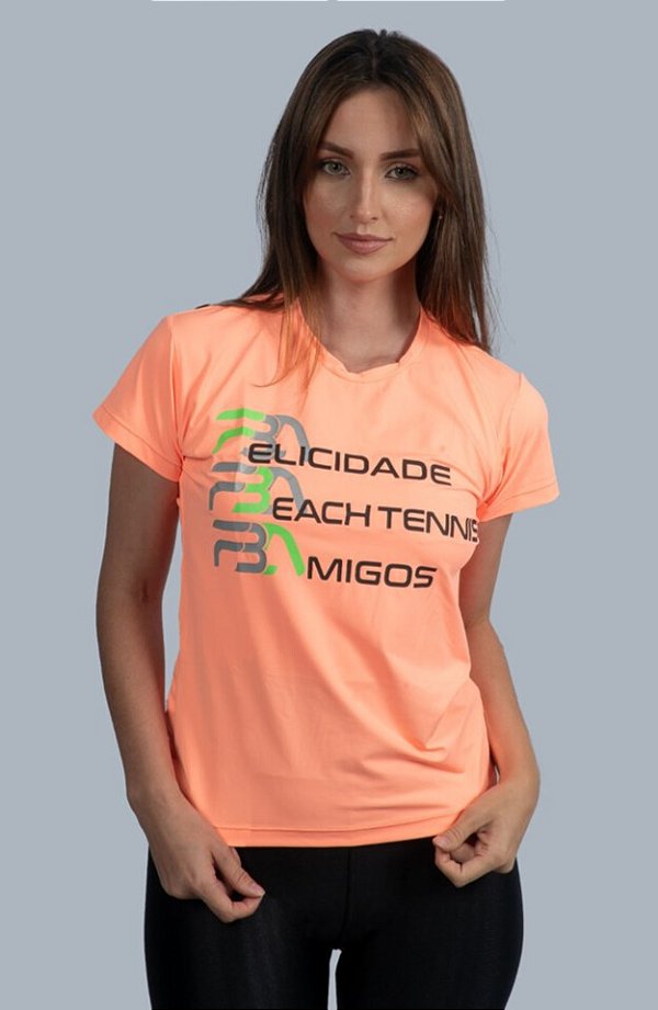 BABY LOOK ACQUA FBA SPORTS COM PROTEÇÃO UV 50+ LARANJA