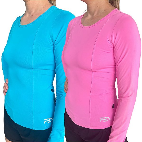 BABY LOOK LUNA MANGA LONGA COM PROTEÇÃO UV 50