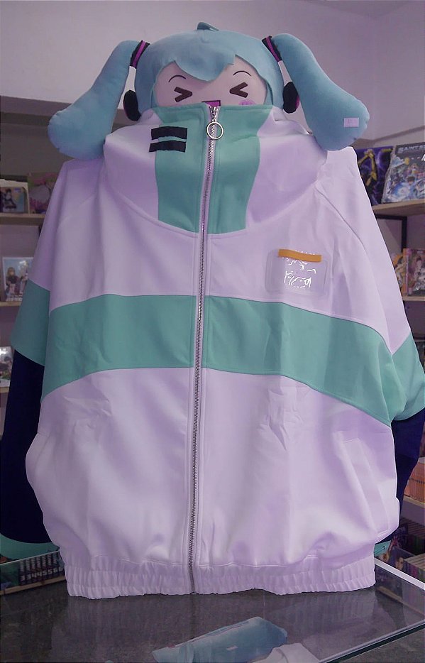 MOEYU - JAQUETA CORTA-VENTO HATSUNE MIKU RHYTHM DA MOEYU - COM CAPUZ