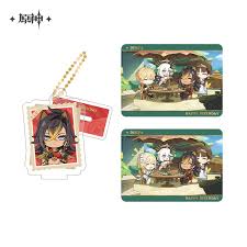 GENSHIN IMPACT - LIYUE - CHARACTER ACRYLIC STAND KEYCHAIN & COLLECTIBLE CARD SET - DEHYA VERSION