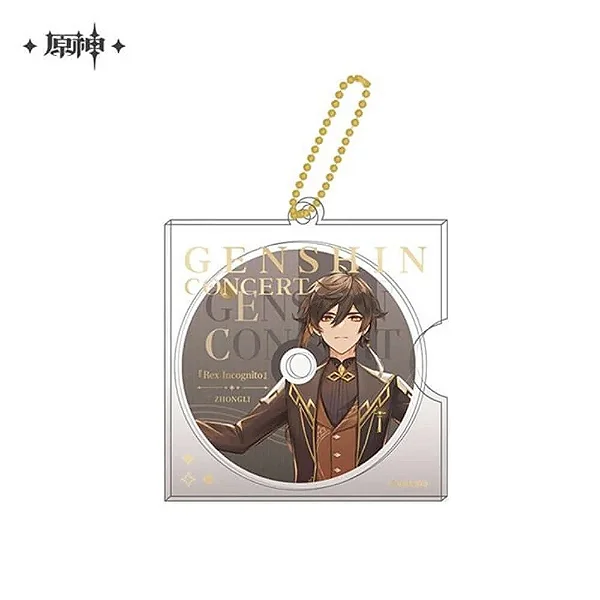 GENSHIN IMPACT - LIYUE - ACRYLIC PENDANTS - EARTHLY SPLENDOR SERIES-CHARACTER CD STYLE ACRYLIC PENDANT - ZHONGLI