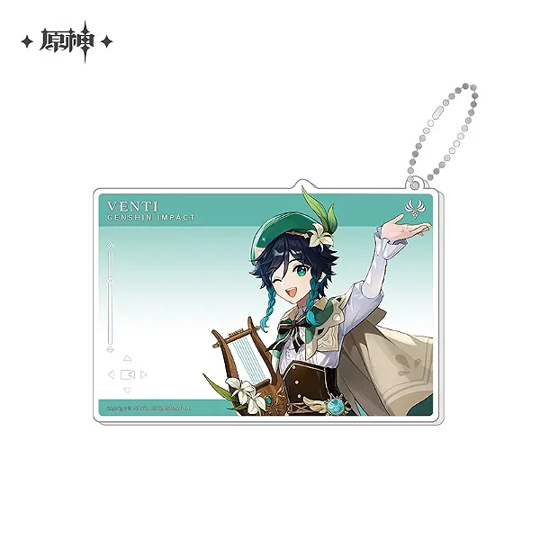 GENSHIN IMPACT - VENTI - ACRYLIC PENDANT - ANNIVERSARY CELEBRATION SERIES ACRYLIC GROUP PHOTO CARD - 3RD ANNIVERSARY -