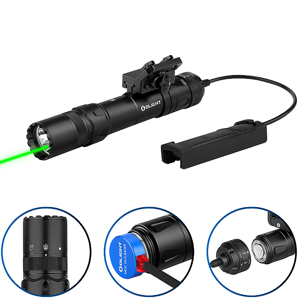 Lanterna Olight Odin GL M 1500 Lúmens 215 Metros Laser Verde - Preta