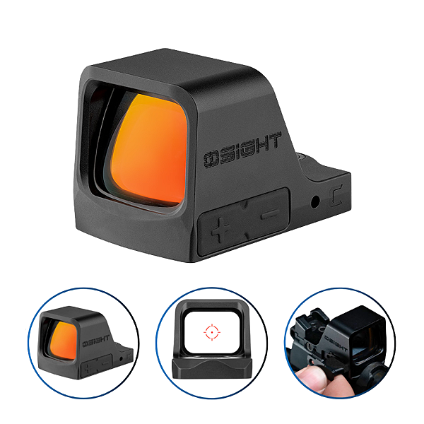 Red Dot Olight Osight C 19x24 3 Moa e 32 Moa - Preto