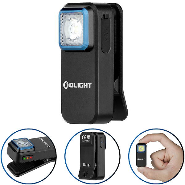 Lanterna Olight Oclip 300 Lúmens 70 Metros - Preto