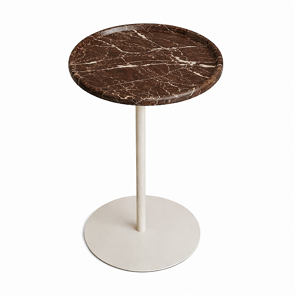 Mesa de Apoio Redonda em Mármore Premium 27cm