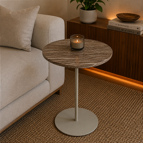 Mesa Lateral Moderna em Granito Natural
