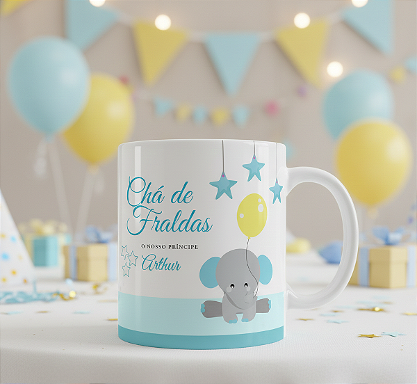 Caneca para Chá de Fraldas.