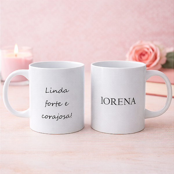 Caneca com nome e frase Motivacional
