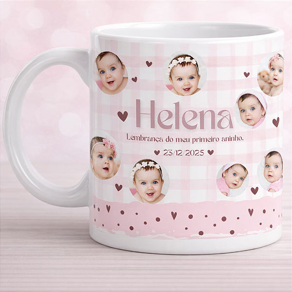 Caneca comemoração de Aniversário/ primeiro aninho 🩷