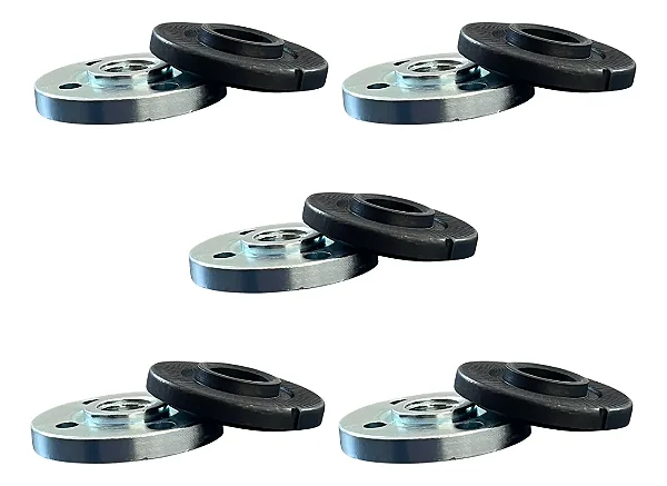 Kit 5 Flange 20mm C/ Porca Para Esmerilhadeira E Lixadeira