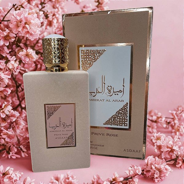 Perfume Árabe Ameerat Al Arab Prive Rose Asdaaf Lattafa Eau de Parfum Original Importado