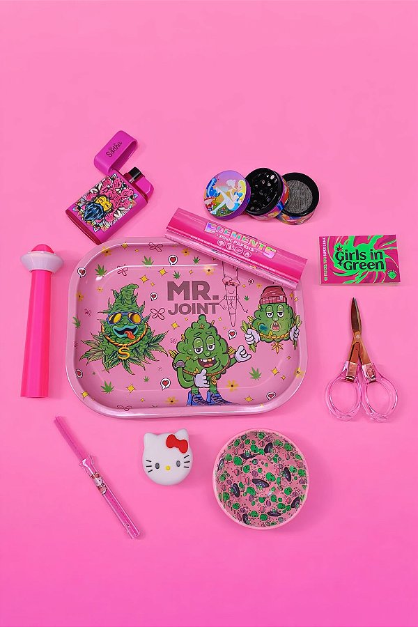 Kit Bandeja Rosa 10 Itens