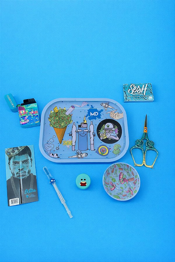 Kit Bandeja Azul 8 Itens