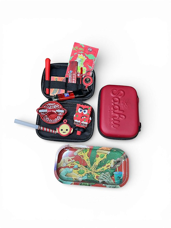 Kit Vermelho Case Sadhu Completo + Bandeja