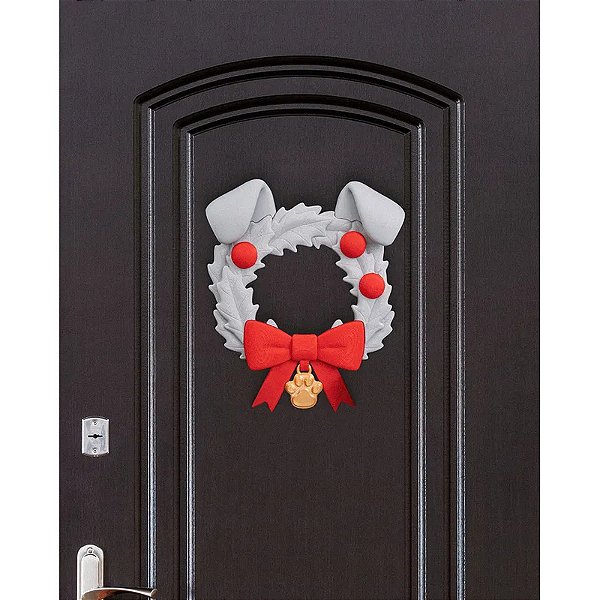 Guirlanda Cachorro  - Decoração Natalina Branco