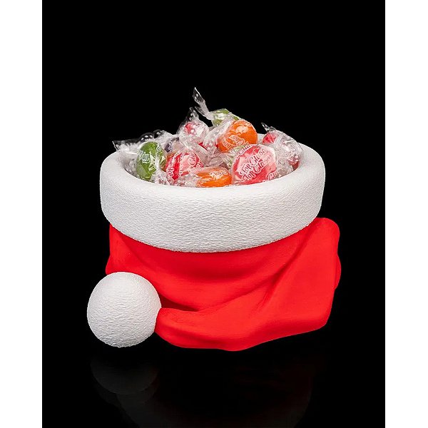 Porta Doces Natalino Gorro Do Papai Noel Porta Objetos Natal Vermelho