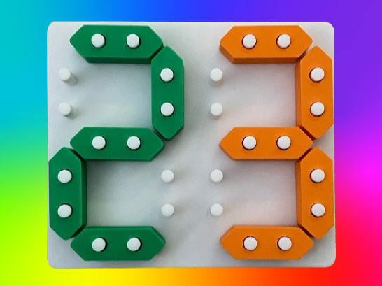 Jogo de números Montessori de 2 dígitos para crianças
