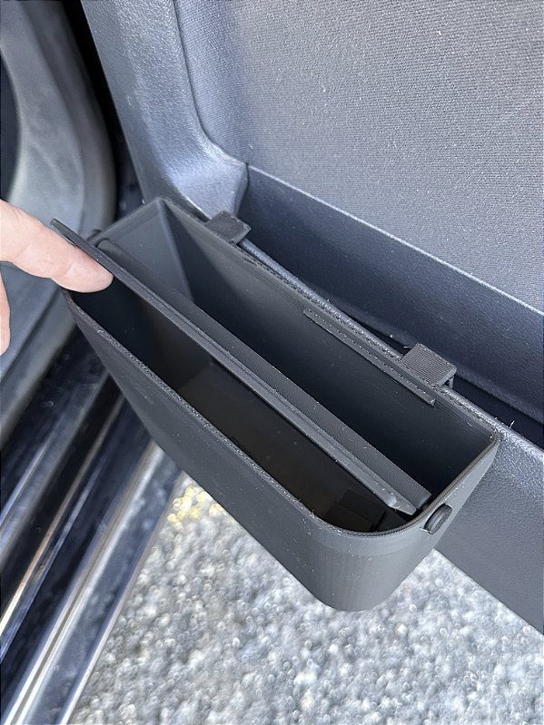 Push Lid Car Door Pocket Trash Bin
