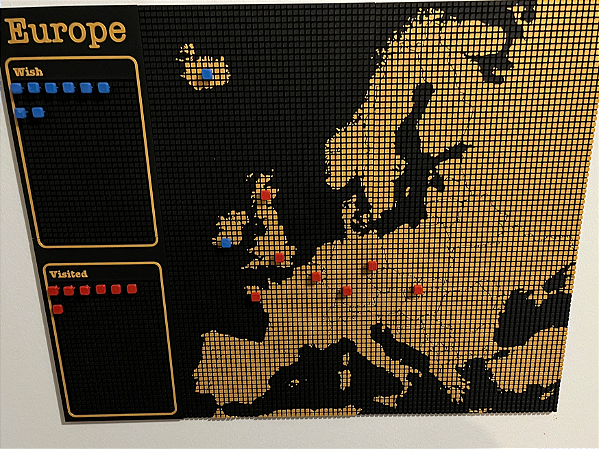 Europe travel map