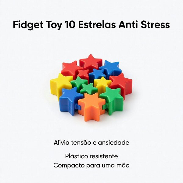 Fidget Toy 10 Estrelas Anti Stress Brinquedo