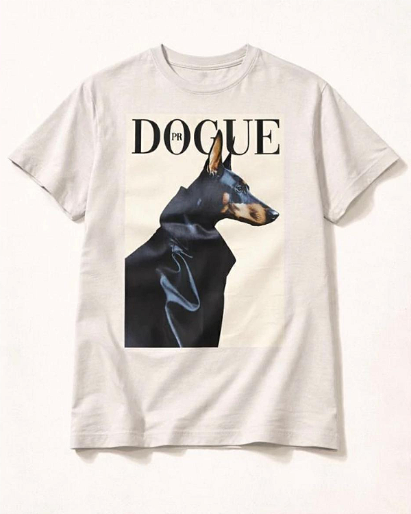 T-Shirt Dobermann Over - Petit Rose