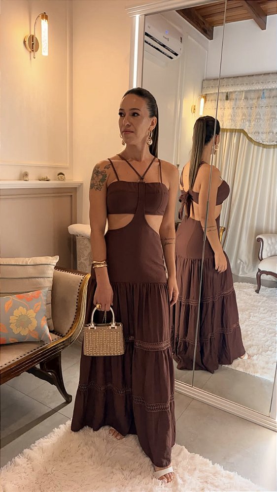 VESTIDO FEMININO LONGO-PERFECT WAY