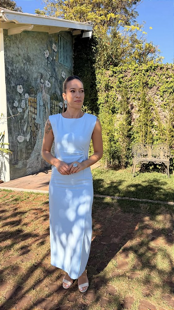 VESTIDO MAXI MIDI DRAPEADO