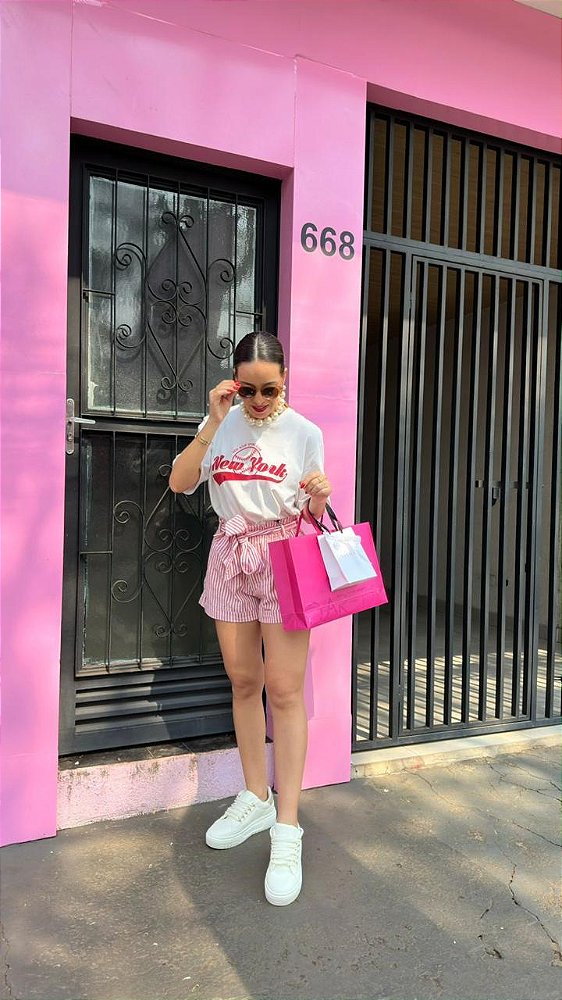 SHORTS LISTRADO-TRATTO