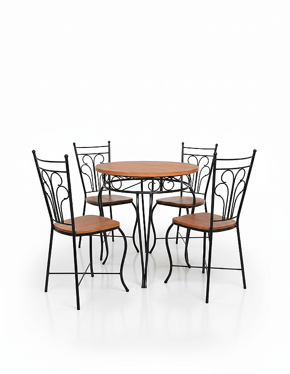 Jogo mesa de chá Com 4 Cadeiras