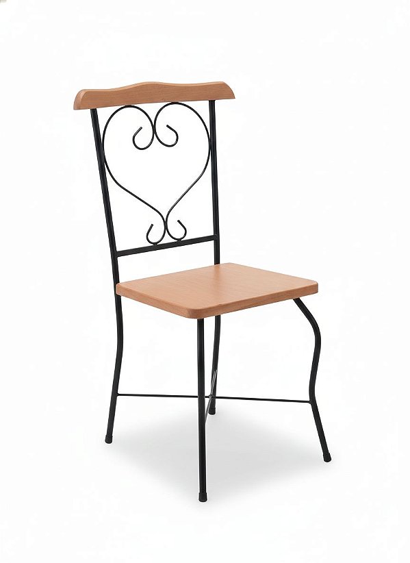 Cadeira rústica Coração