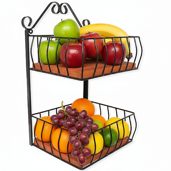 Fruteira rústica de Parede 2 andares