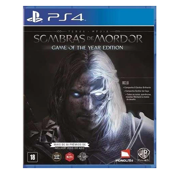 Terra Media Sombras de Mordor GOTY - Ps4 (usado)