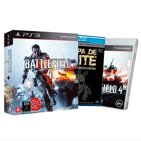 Battlefield 4 + Filme Tropa de Elite - PS3 (usado)