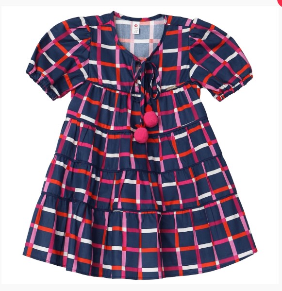 VESTIDO PRECOCE QUADRICULADO - MVT4664