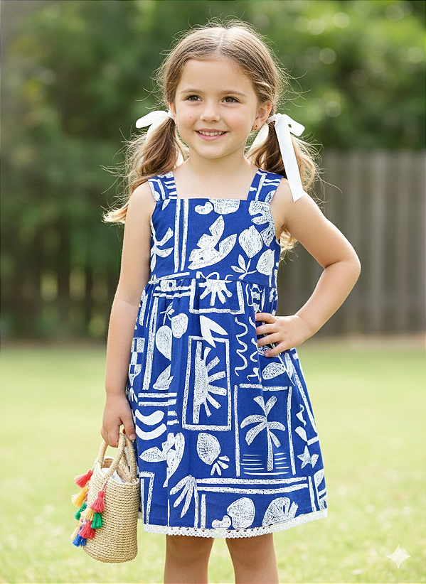 VESTIDO MUNDO CEU GIZ AZUL - 131907