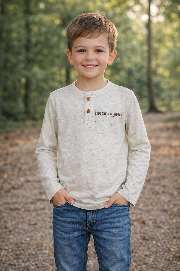 CAMISETA INFANTIL LIVY INVERNO LINHO