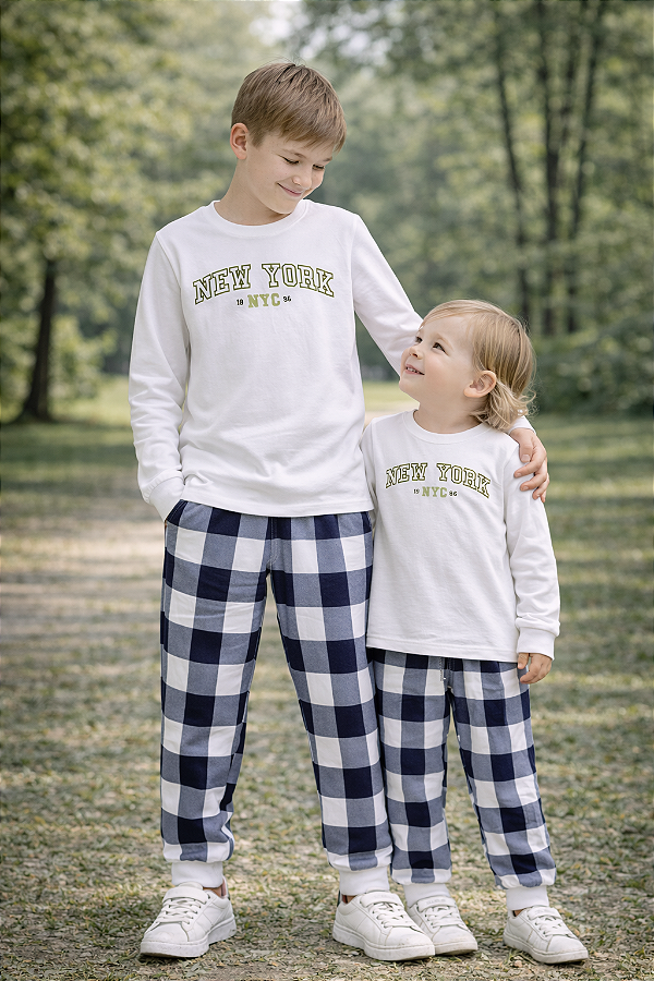 CONJUNTO INFANTIL LIVY INVERNO XADREZ