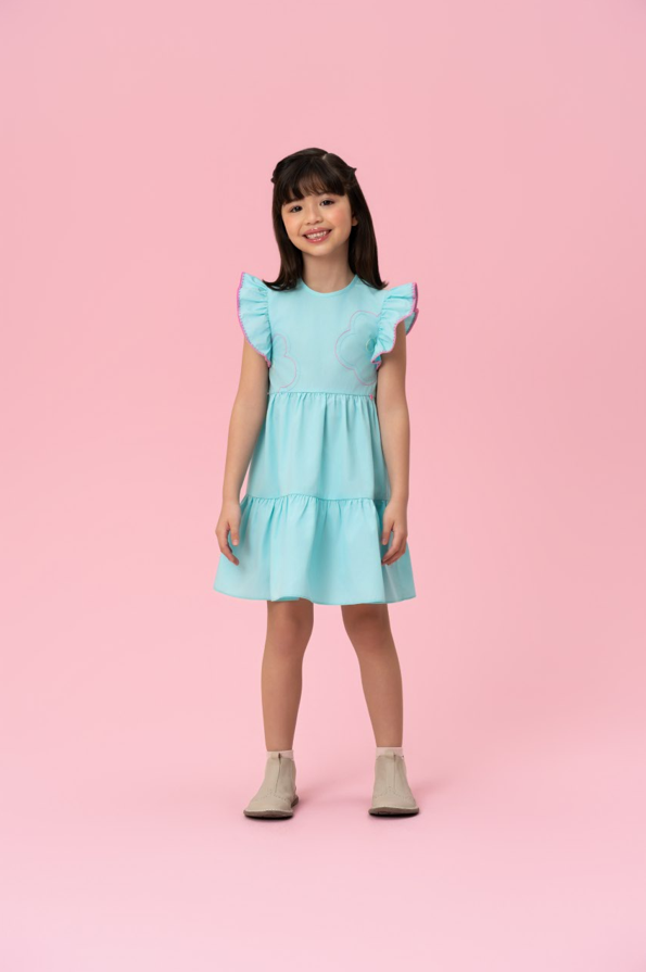 VESTIDO INFANTIL MON SUCRÉ INVERNO MUNDO AZUL