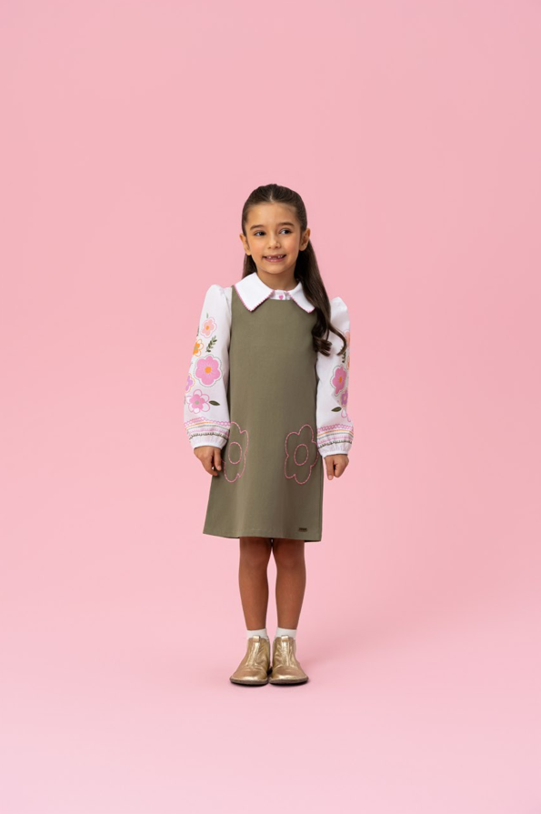 VESTIDO INFANTIL MON SUCRÉ INVERNO LISO