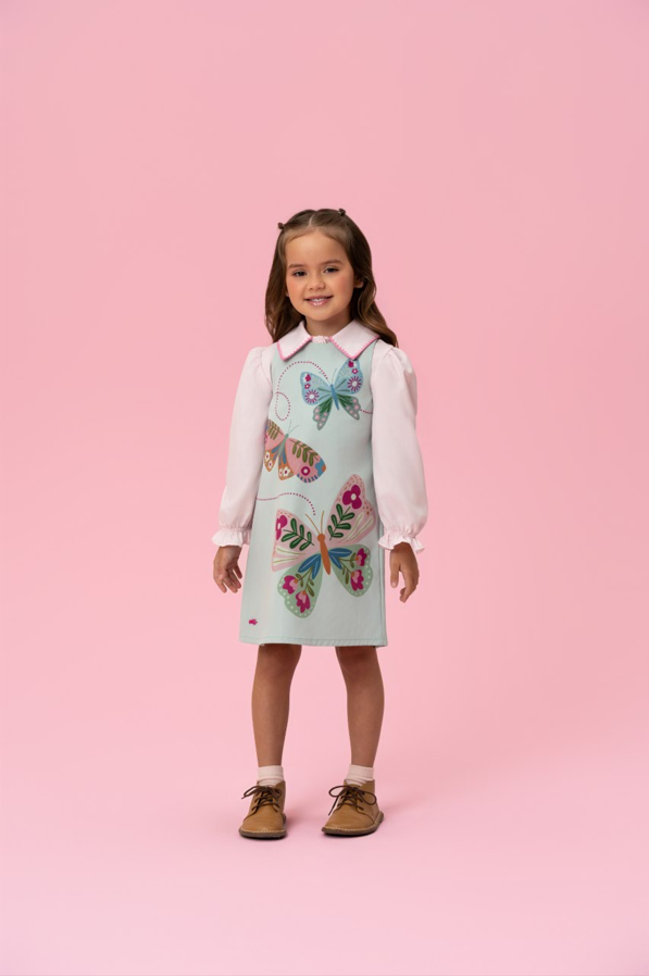 VESTIDO INFANTIL MON SUCRÉ INVERNO BORBOLETAS