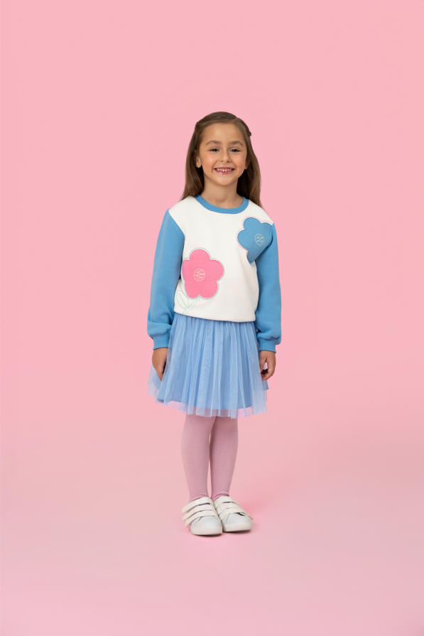 CONJUNTO INFANTIL MON SUCRÉ INVERNO BLUSA/SAIA
