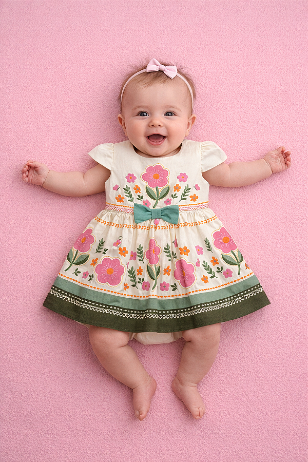 VESTIDO INFANTIL MON SUCRÉ JARDIM