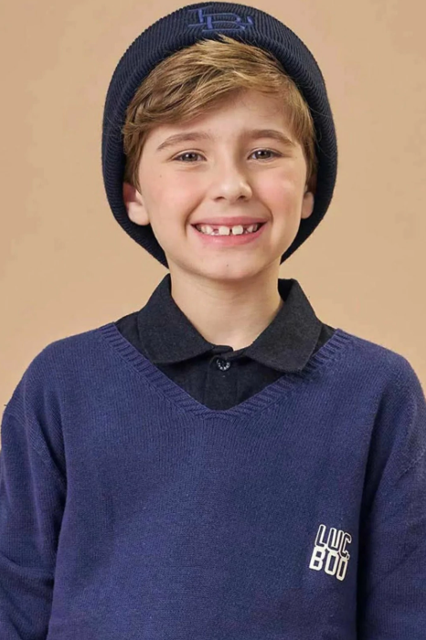 GORRO LUC BOO INFANTIL EM TRICOT MARINHO – 77929