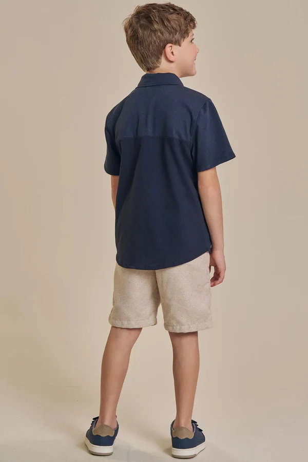 CONJUNTO LUC.BOO CAMISA PIQUET E BERMUDA SARJADA – 92425