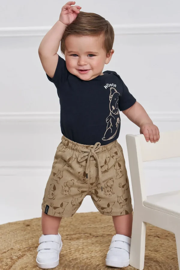 CONJUNTO LUC.BOO BABY BODY E BERMUDA COTTON JEANS – 92891