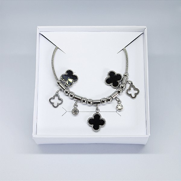 Conjunto Aine - Colar e Brinco em Aço Inox